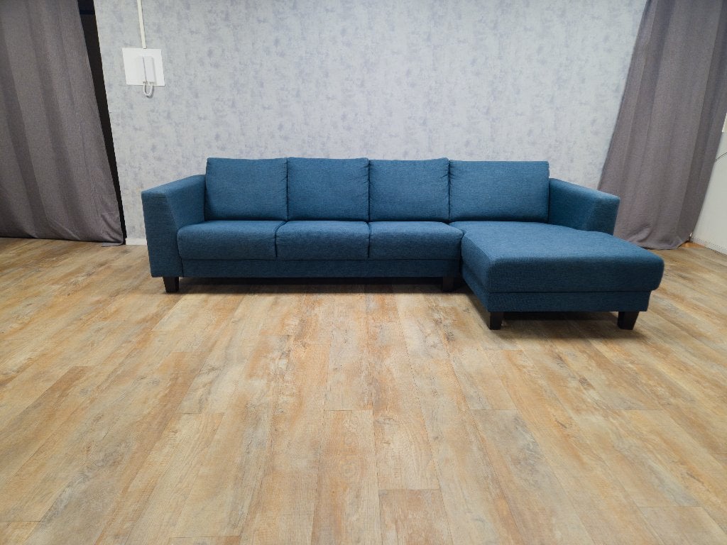 Zeer Mooi Groot Blauwe Hoekbank, Huis en Inrichting, Banken | Bankstellen, Info@banxtel.nl, Gebruikt, Hoekbank, Hoekbank