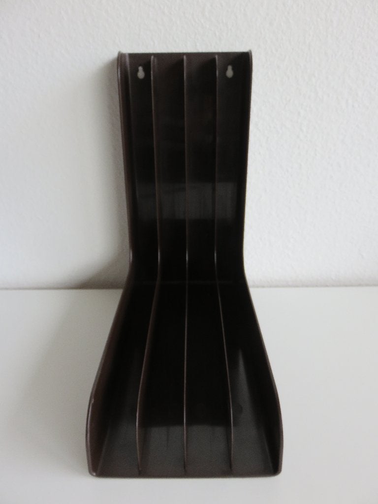 lp houder bruin kunststof LP rack voor vinyl platen, Ophalen of Verzenden, Zo goed als nieuw, Overige formaten, Overige typen