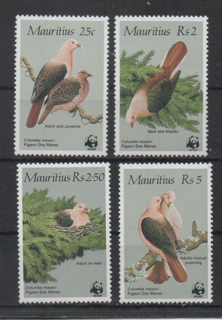 C602 Mauritius 609/12 postfris Vogels, Verzenden, Postfris, Dier of Natuur