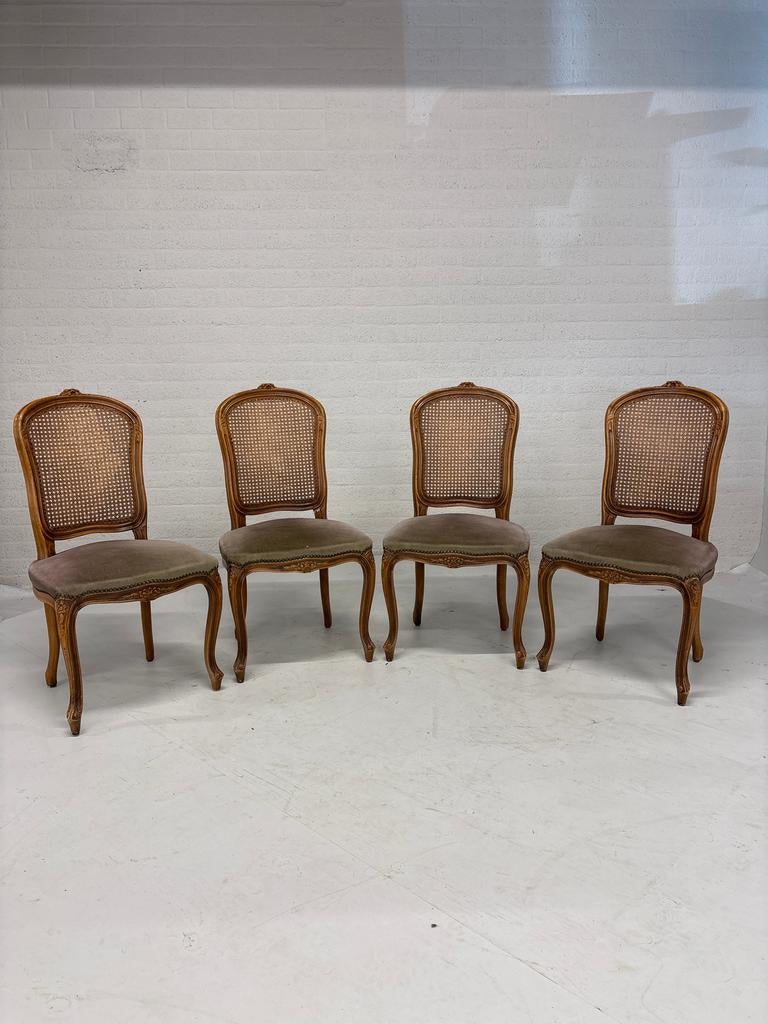 Set van 4 klassieke roccoco stoel Louis XV, Ophalen