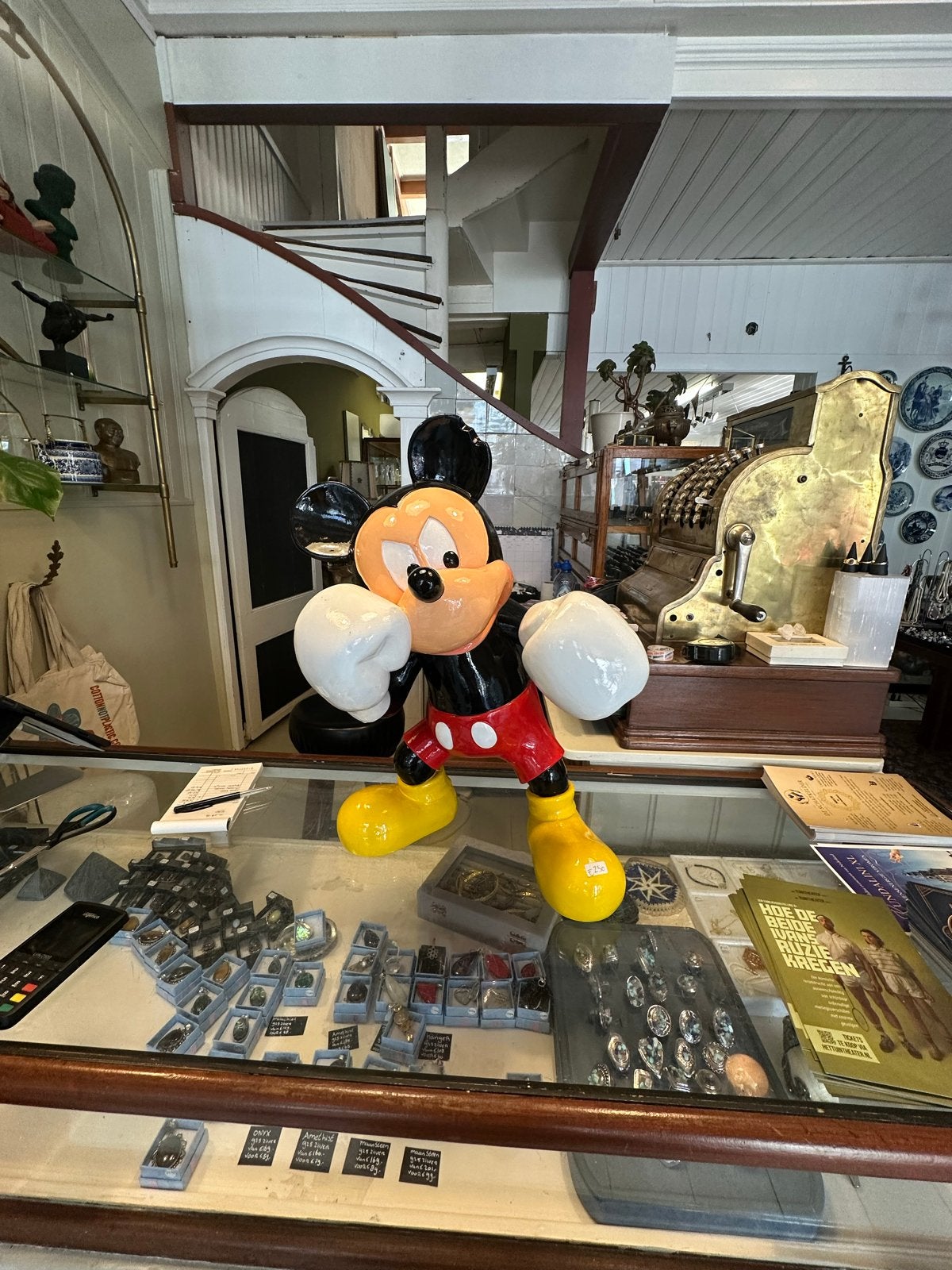 Grote Mickey Mouse Beeld - Vintage Disney Decoratie, Verzamelen, Ophalen, Gebruikt, Beeldje of Figuurtje, X