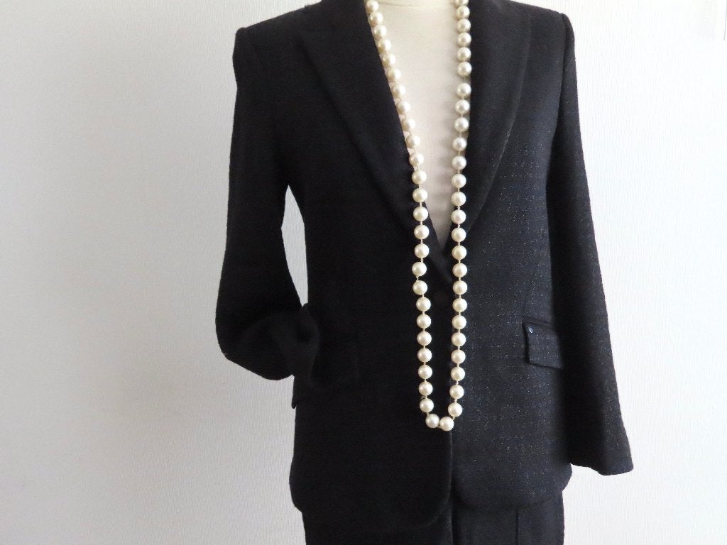Karl Lagerveld, Luxe broekpak in perfecte snit mt 38, Maat 38/40 (M), Kostuum of Pak, Zwart, Ophalen of Verzenden