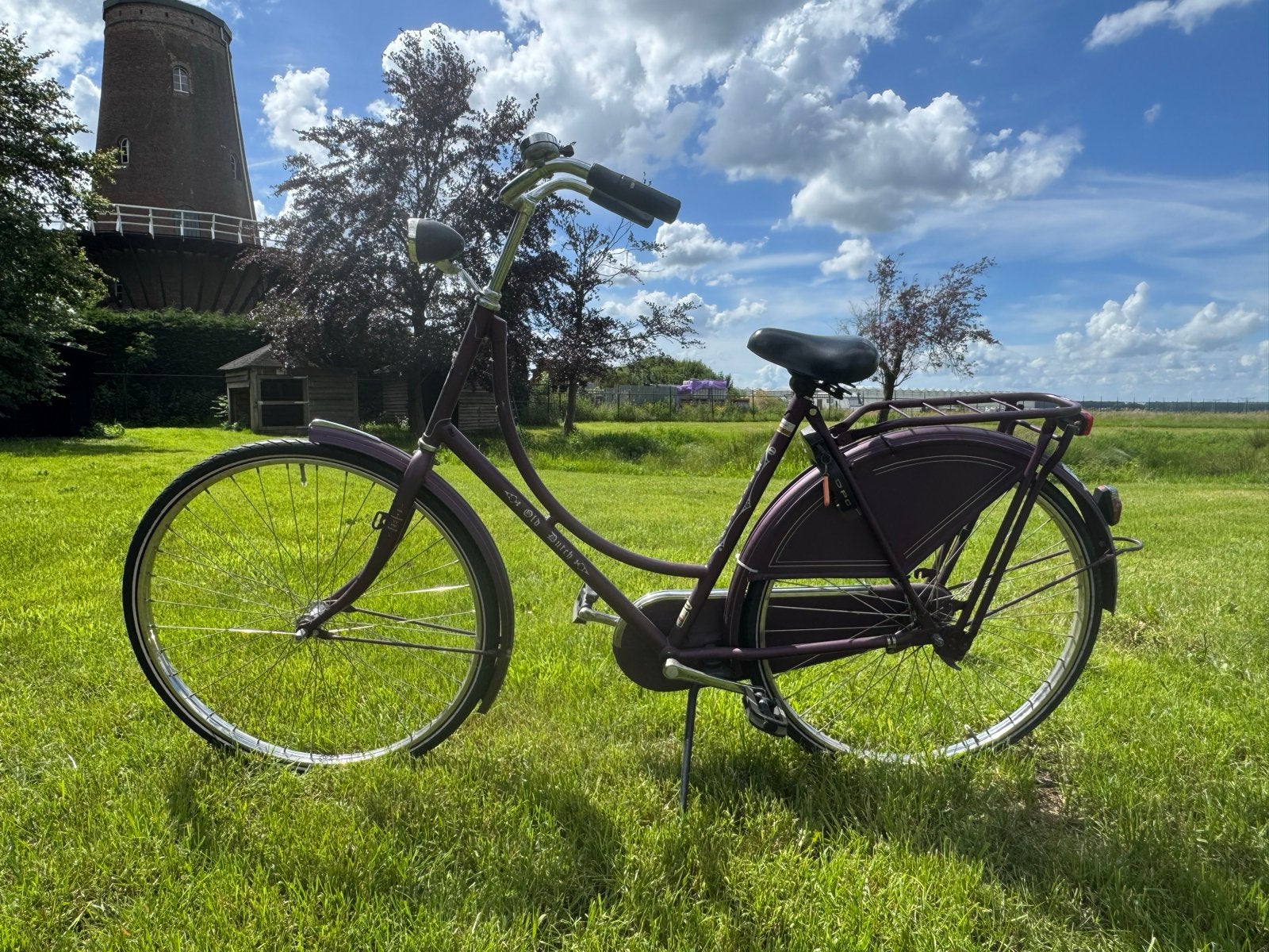 Old Dutch Omafiets Paars, 53 tot 56 cm, Ophalen, Gebruikt, Terugtraprem