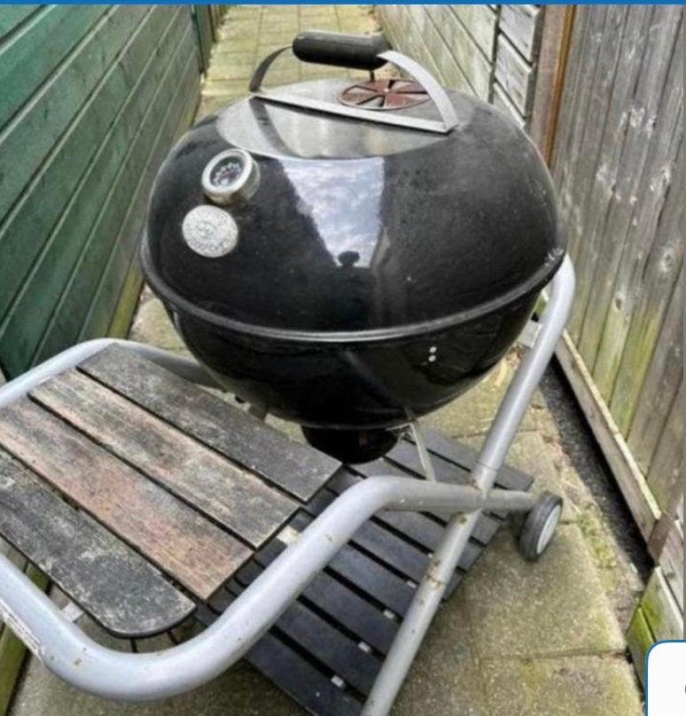 Bbq barbecue meubel met wielen en ingebouwde thermometer, Ophalen, Gebruikt