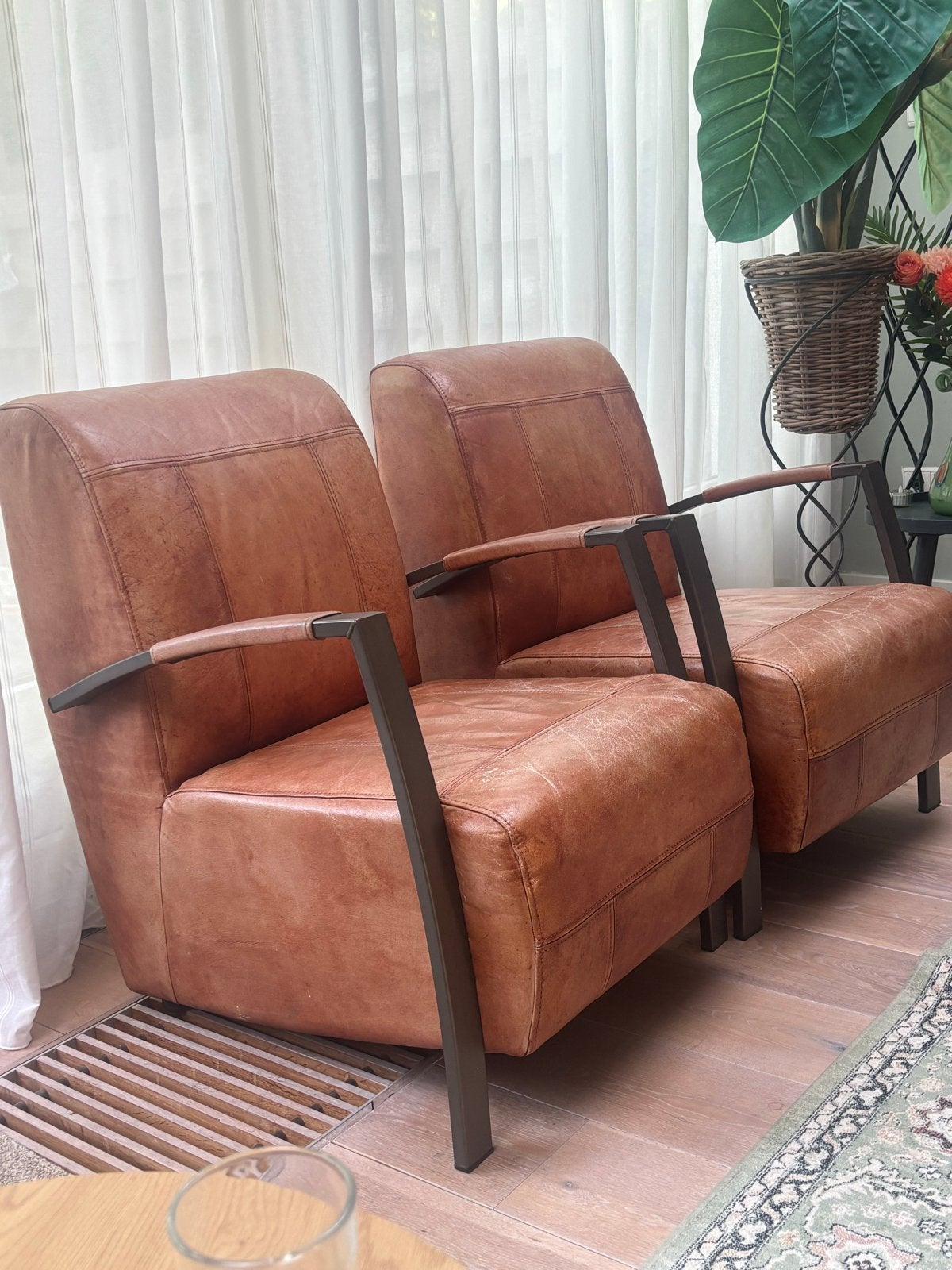 Twee Trendhopper fauteuils, 5 jaar oud, Ophalen, Gebruikt, Twee, Bruin
