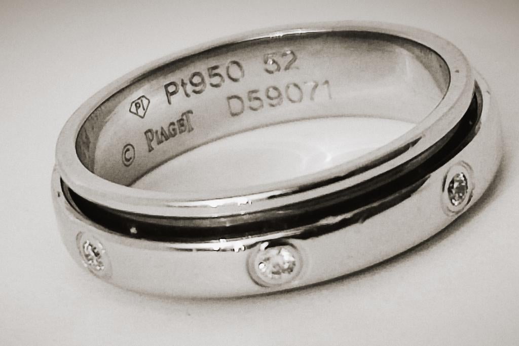 Platinum ring Piaget Possession met diamanten, Overige materialen, Ophalen of Verzenden, Dame of Heer, Met edelsteen