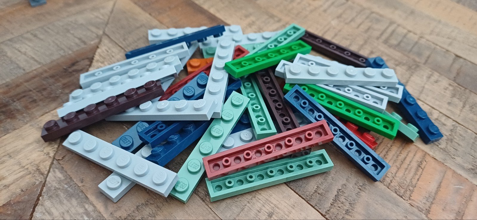 50x LEGO plates 1x6 in diverse MOC kleuren #1, Ophalen of Verzenden, Gebruikt
