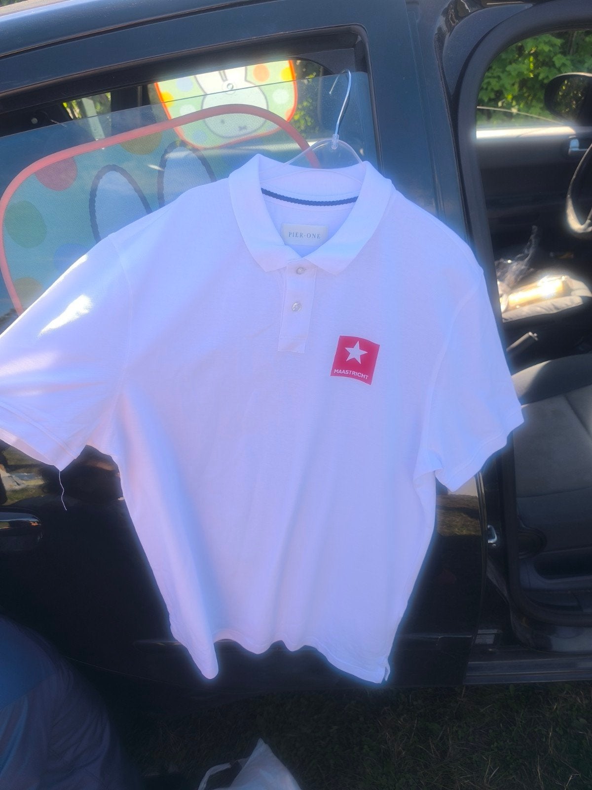 Polo Shirt Wit met Maastricht Logo, Kleding | Heren, Maat 48/50 (M), Wit, Pier One, Ophalen of Verzenden