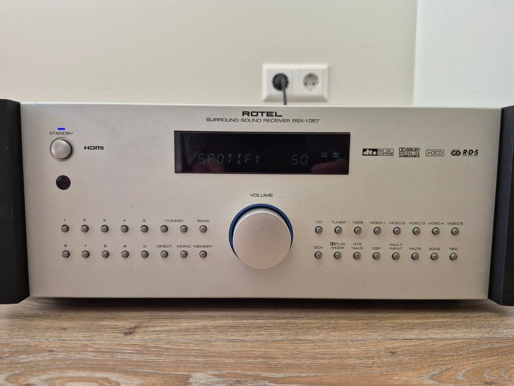 Rotel RSX-1057 Surround Receiver 5.1 SPDIF, Overige merken, Gebruikt, Ophalen of Verzenden, 120 watt of meer