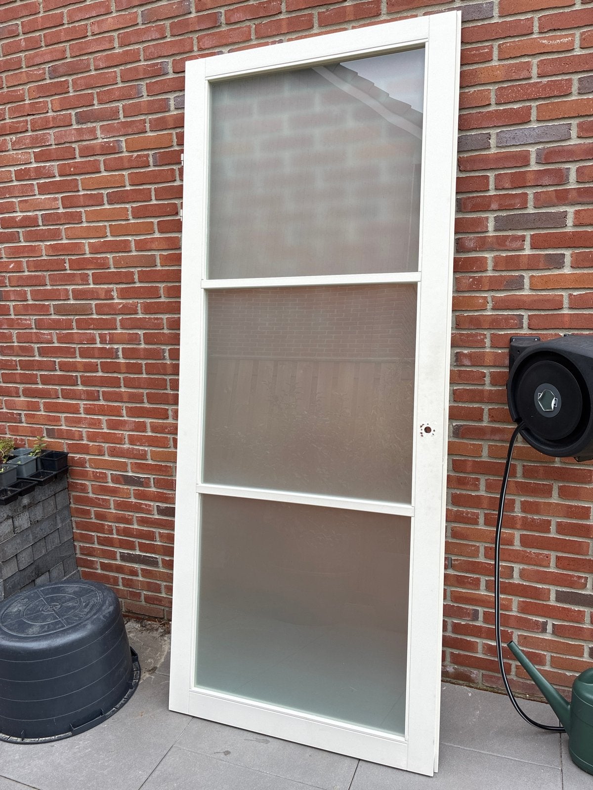 Mooie binnendeur met Glaspanelen - Gebruikt, Ophalen, Gebruikt, 80 tot 100 cm, 215 cm of meer