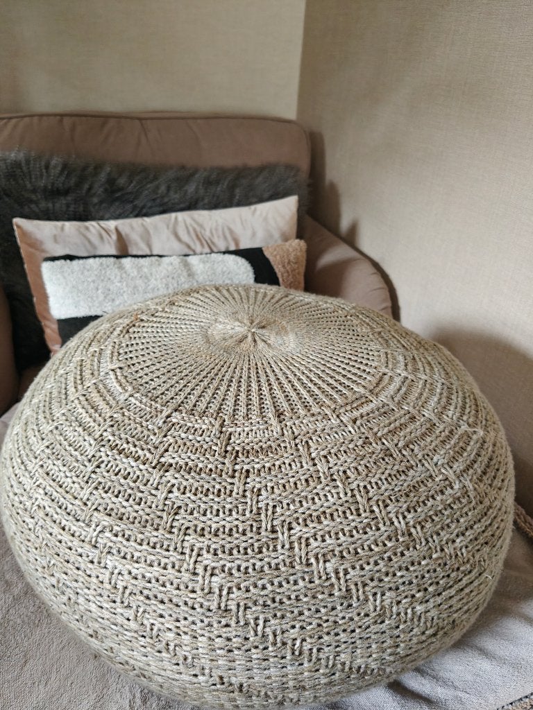 Ikea poef, Ophalen, Rond, Minder dan 50 cm, Zo goed als nieuw