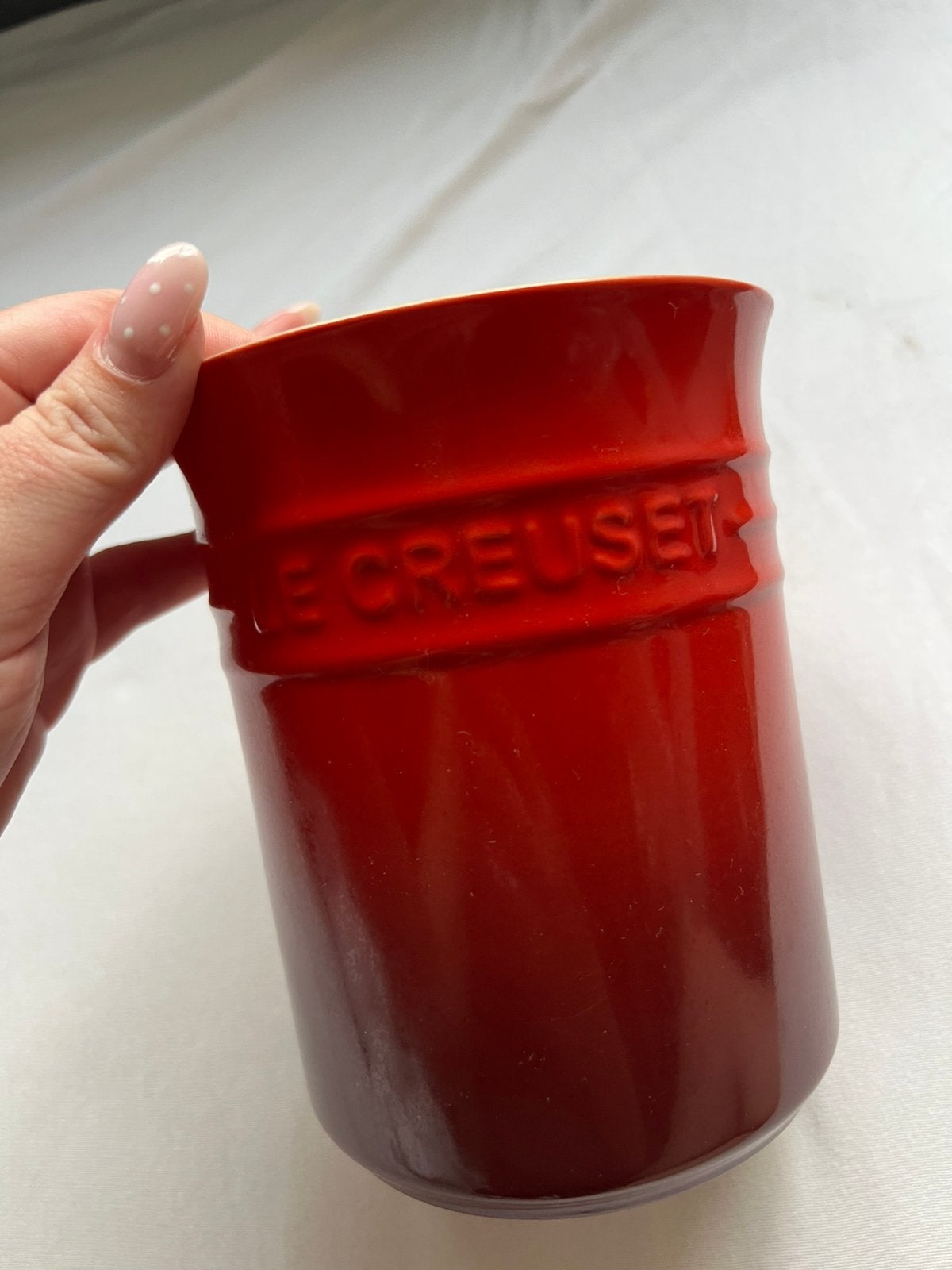 Le creuset lepelpot, Tuin en Terras, Ophalen, Rond, Zo goed als nieuw, Aardewerk