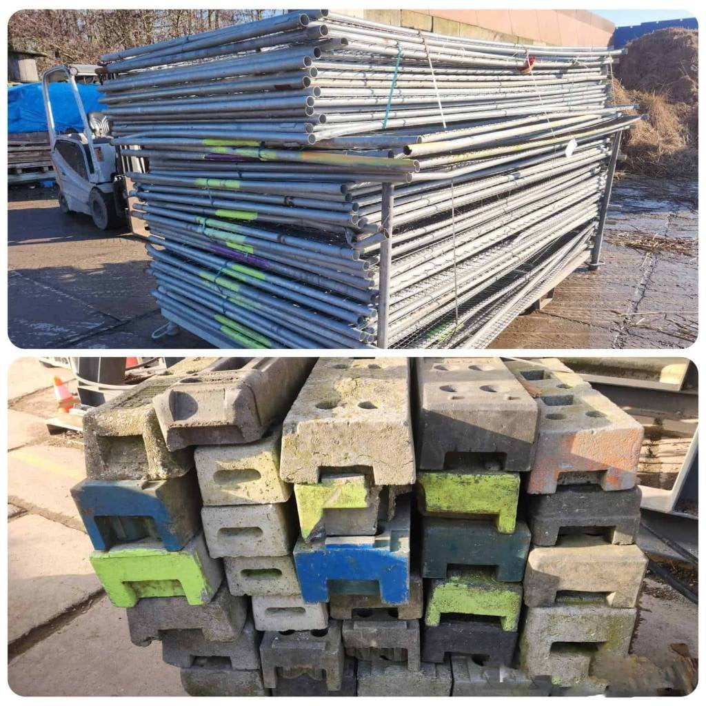 2643 - Bouwhekken en voeten, kunststof, Tuin en Terras, Tuinhekken en Hekwerk, Ophalen, Gebruikt, IJzer, Overige typen