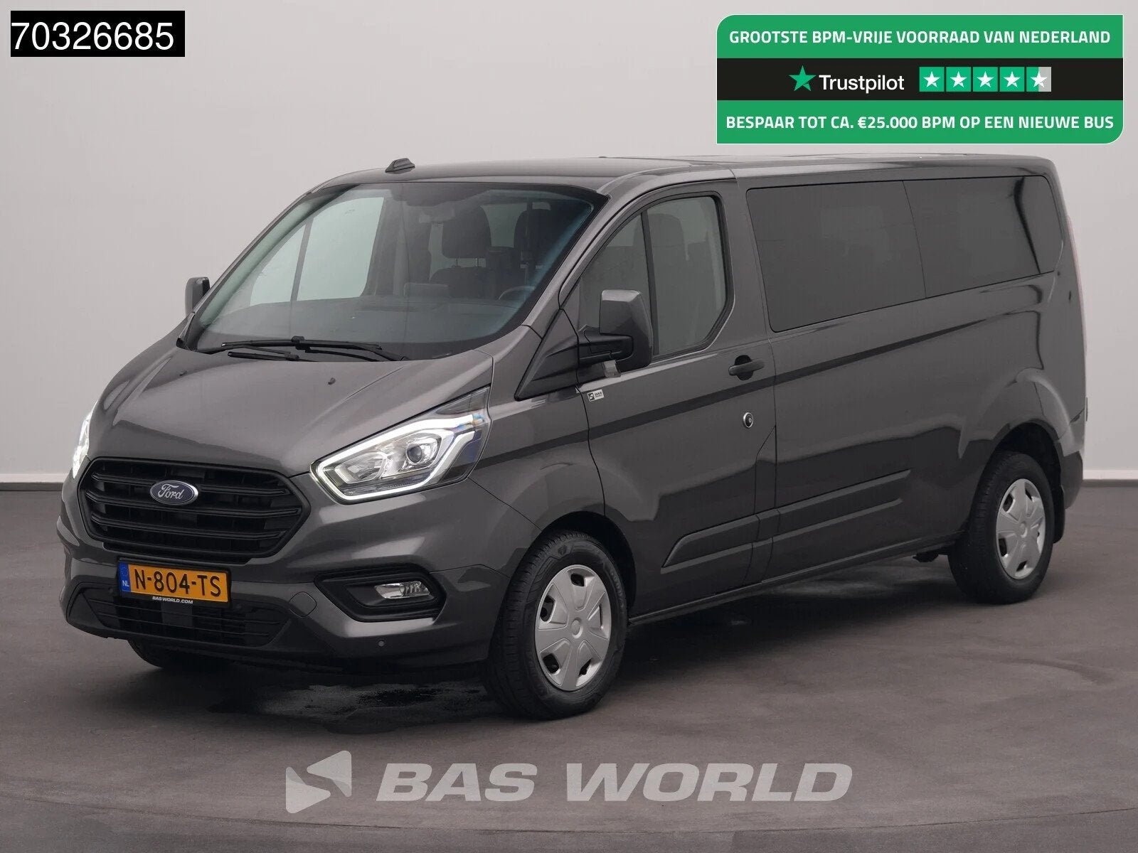 Ford Transit Custom 130PK Ex.BPM/BTW! Automaat Personenbus 9, Automaat, Stof, Euro 6, 4 cilinders