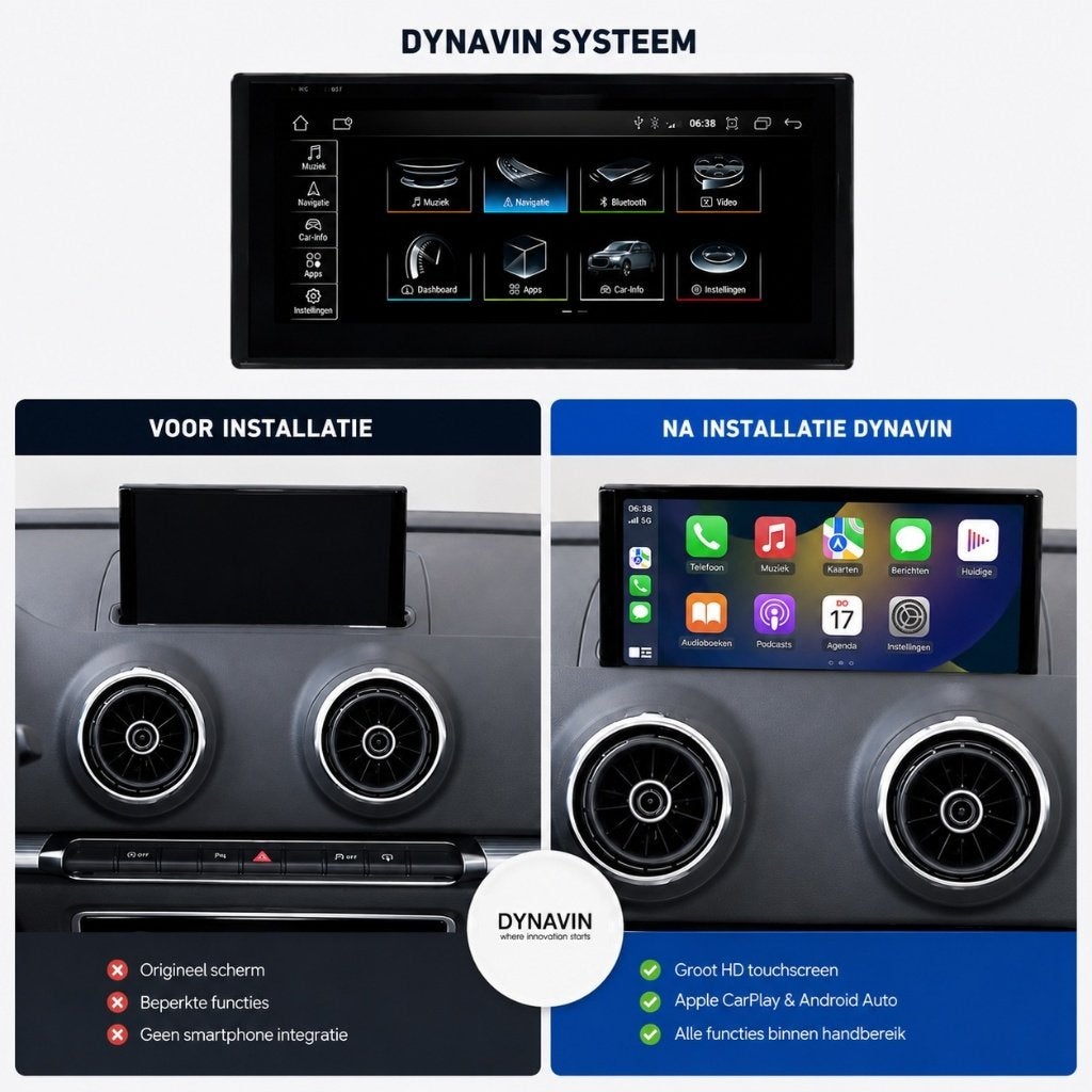 Radio navigatie audi a3 carkit android 16 apple carplay usb