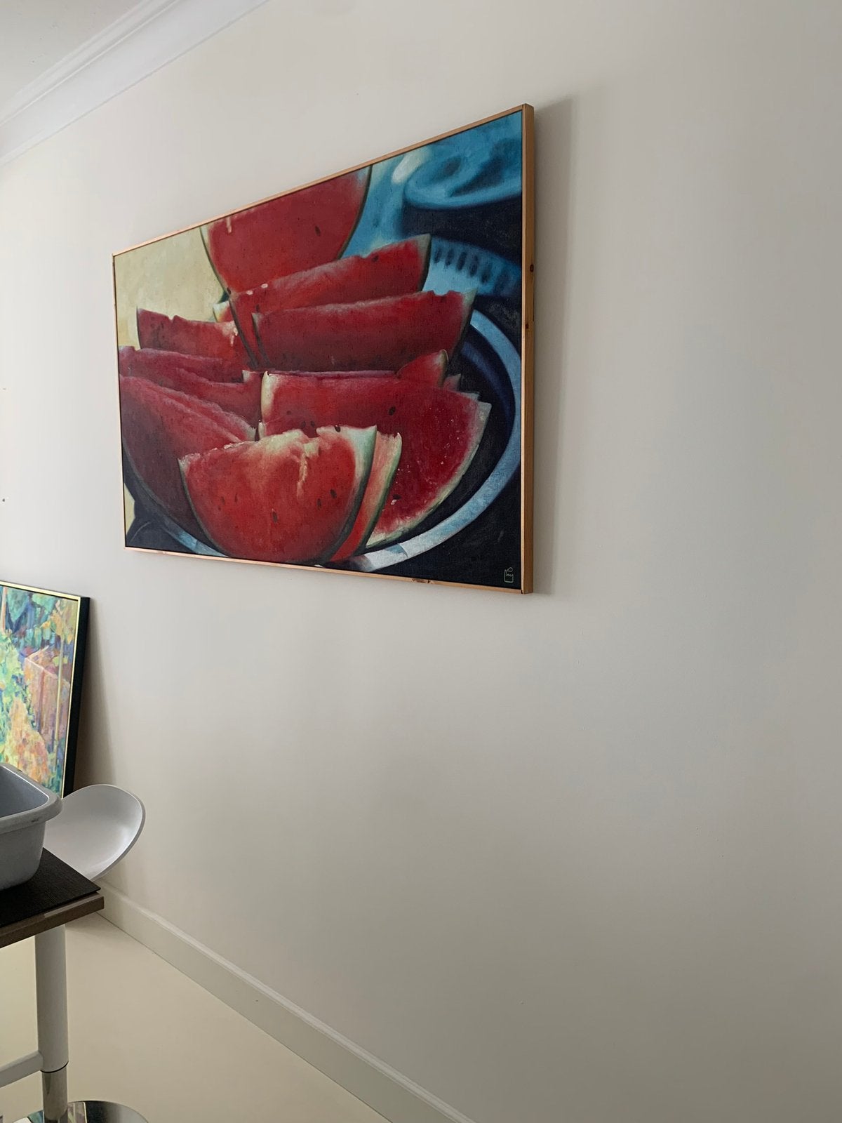 XXL Origineel schilderij 'Watermeloenen' – De Kunstfabriek, Antiek en Kunst, Ophalen