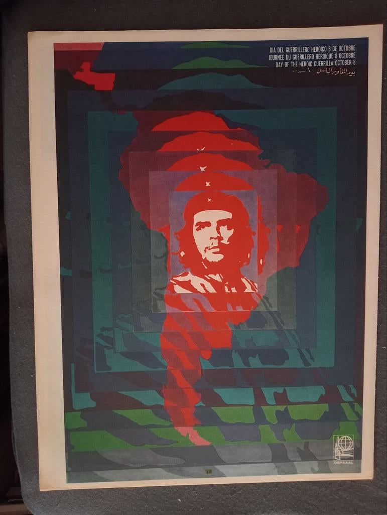 Pop Art affiche Che Guevara 1970, Verzamelen, Ophalen of Verzenden, Gebruikt, A1 t/m A3, Film en Tv