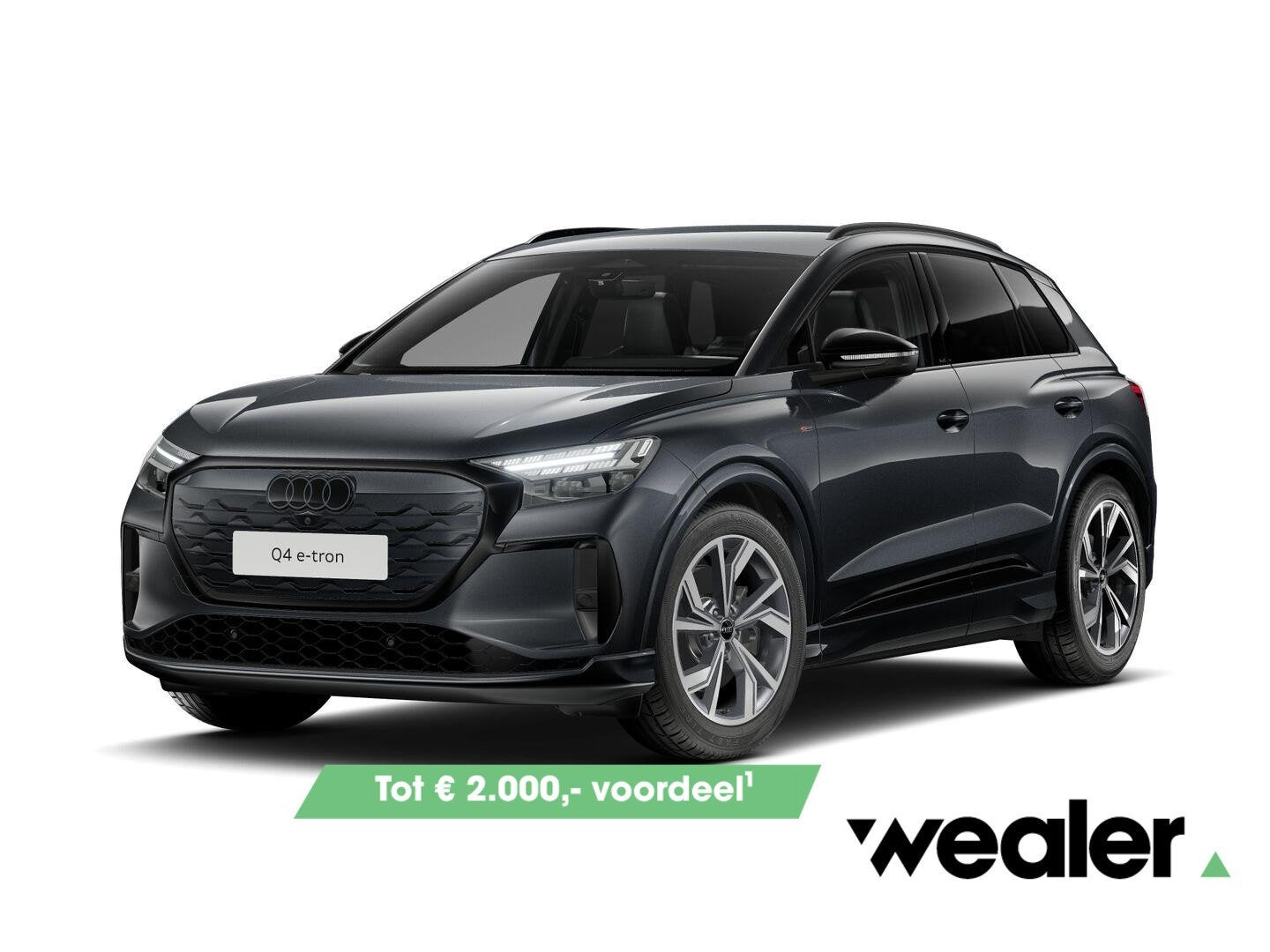 Audi Q4 e-tron S edition e-tron 45 82 kWh 210 kW / 286 PK SU, Auto's, Achterwielaandrijving, 510 min, Zwart, 82 kWh