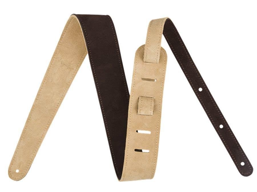 Fender 990691021 2 gitaarband suède omkeerbaar bruin/tan, ., Nieuw, Ophalen of Verzenden, .