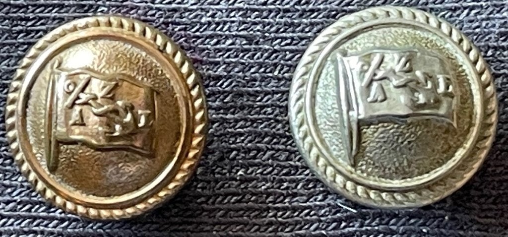 Knopen uniform Zuid Amerika Lijn ZAL Kon Hollandsche Lloyd, Verzamelen, Ophalen of Verzenden, Gebruikt, Gebruiksvoorwerp