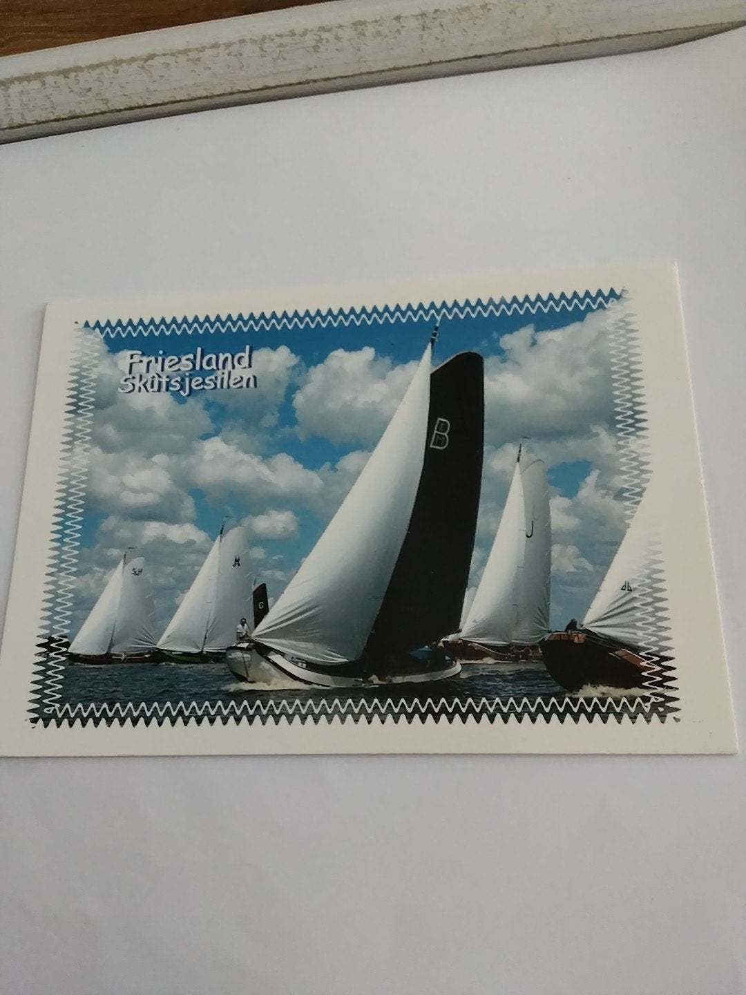 Oude Ansichtkaart Friesland Skûtsjesilen Gelopen, Ophalen of Verzenden, 1960 tot 1980, Gelopen