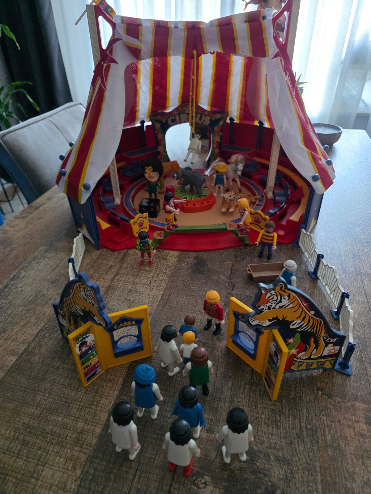 Playmobil Circus met veel figuren en accessoires, Gebruikt, Complete set, Overige typen, Ophalen of Verzenden