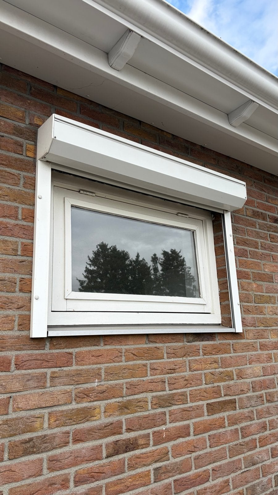 Witte rolluik voor raam - Goede staat, Ophalen, Gebruikt, 100 tot 150 cm, Wit