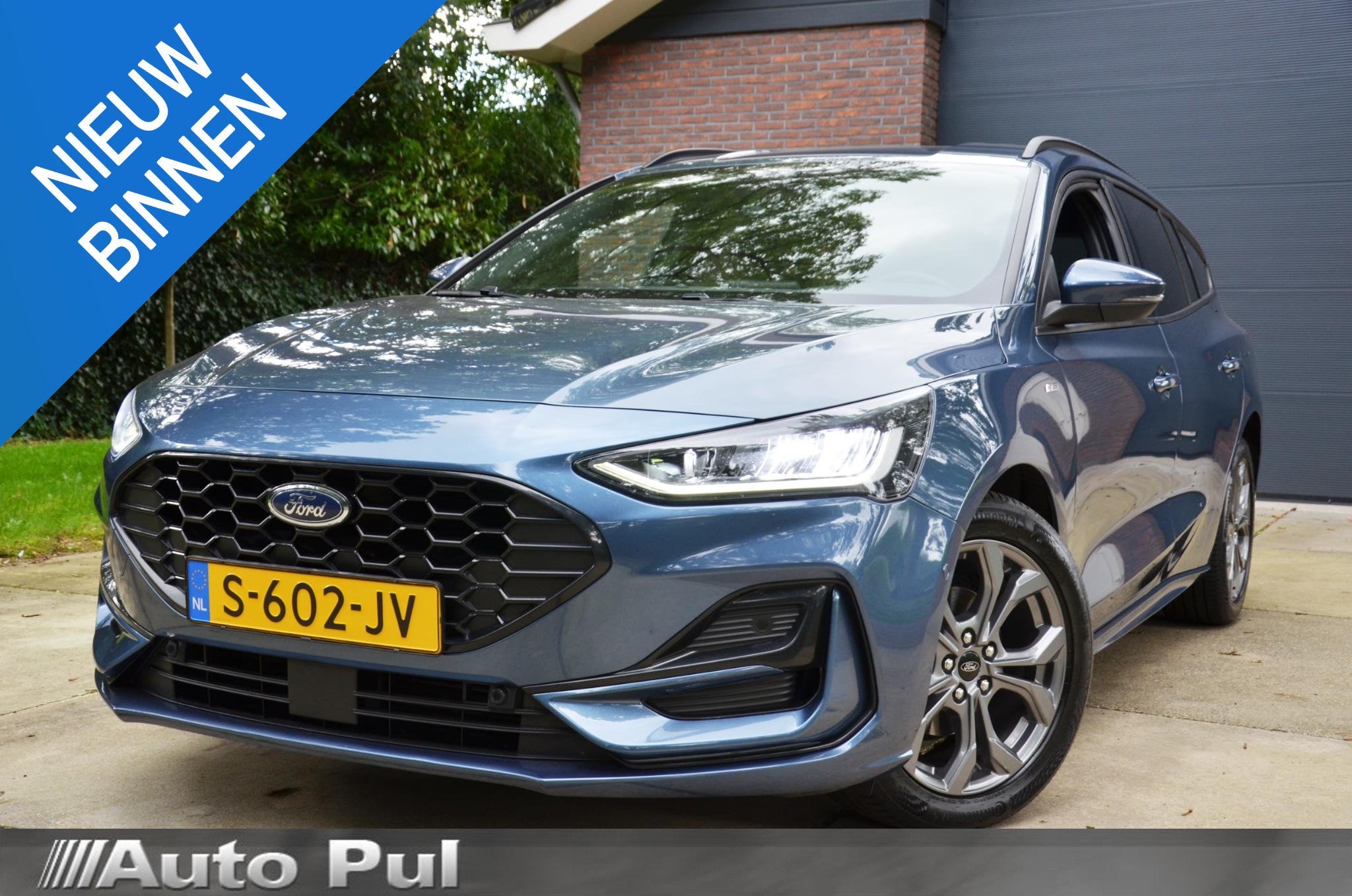 Ford Focus Wagon 1.0 EcoBoost Hybrid ST Line Style Navi/Led/, Gebruikt, Euro 6, Blauw, Origineel Nederlands