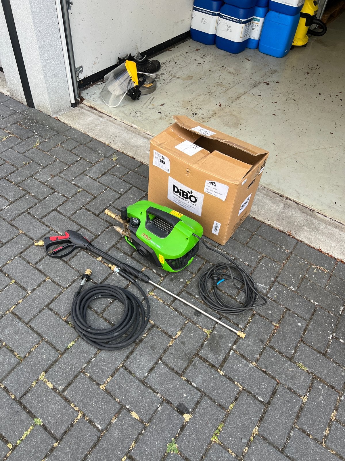 Dibo Hogedrukreiniger PW C21 150/9 met accessoires, Ophalen, Gebruikt, Elektrisch