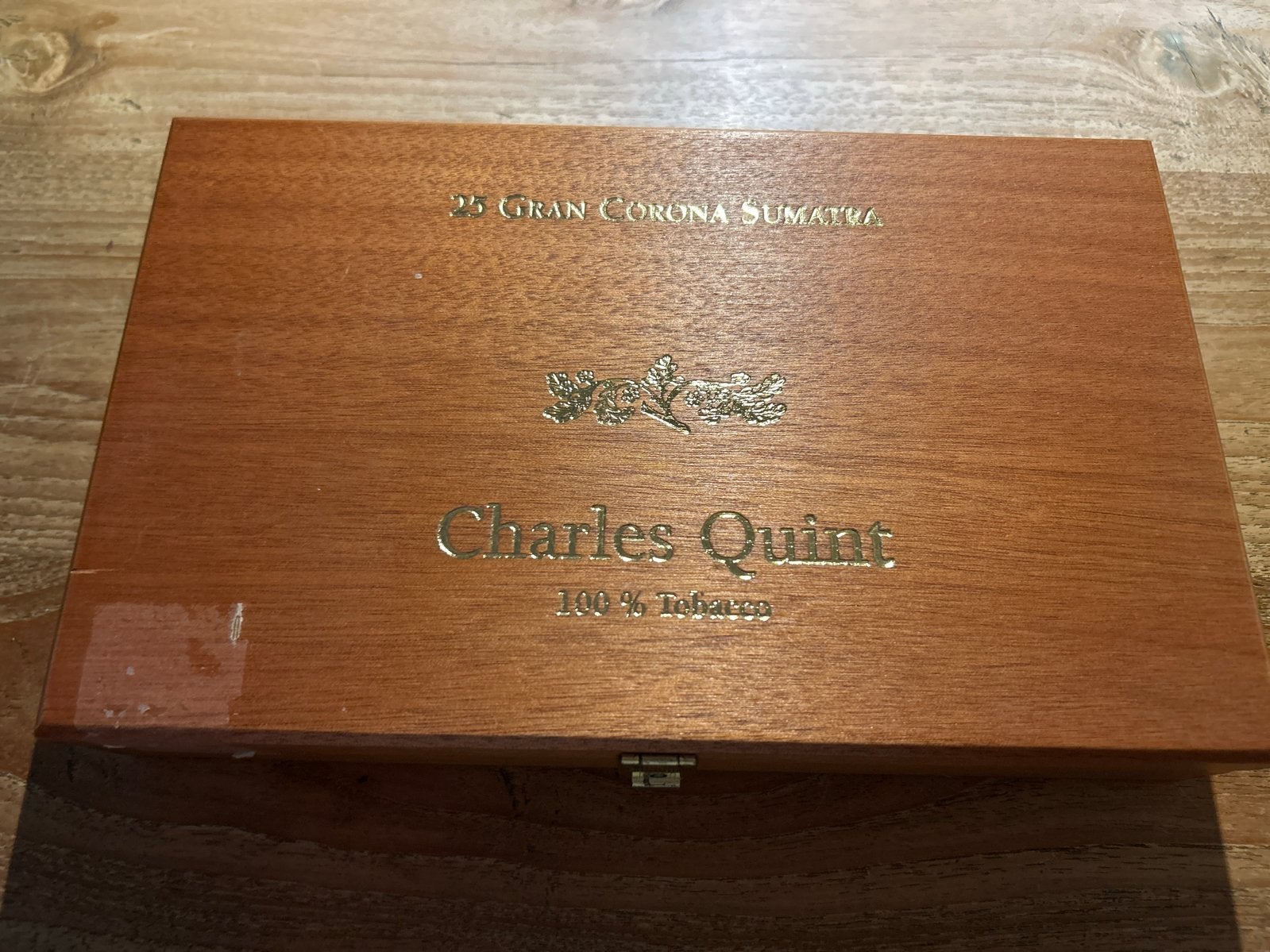 Charles Quint Sigarenkistje - 25 Corona Sumatra, Verzamelen, Ophalen of Verzenden, Gebruikt, Tabaksdoos of Verpakking