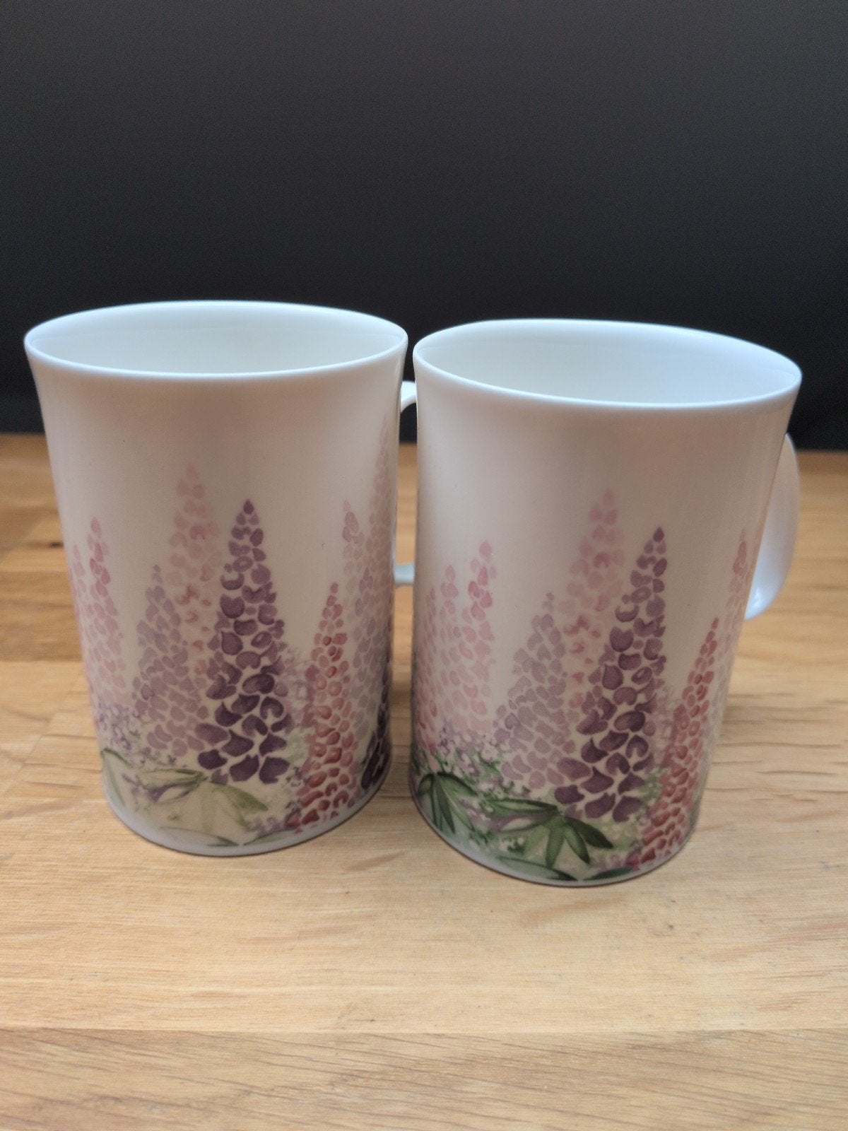 Set van 2 Dunoon Fine Bone China mokken - Summer Haze, Ophalen of Verzenden, Zo goed als nieuw, Steen/keramiek, Meerkleurig
