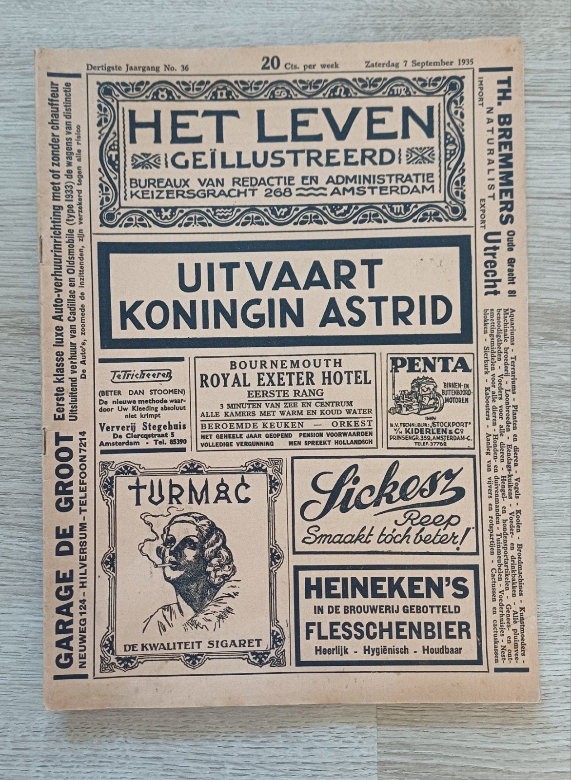 Het Leven Geïllustreerd - Uitvaart Koningin Astrid 1935, Verzamelen, Tijdschriften, Kranten en Knipsels, Ophalen of Verzenden
