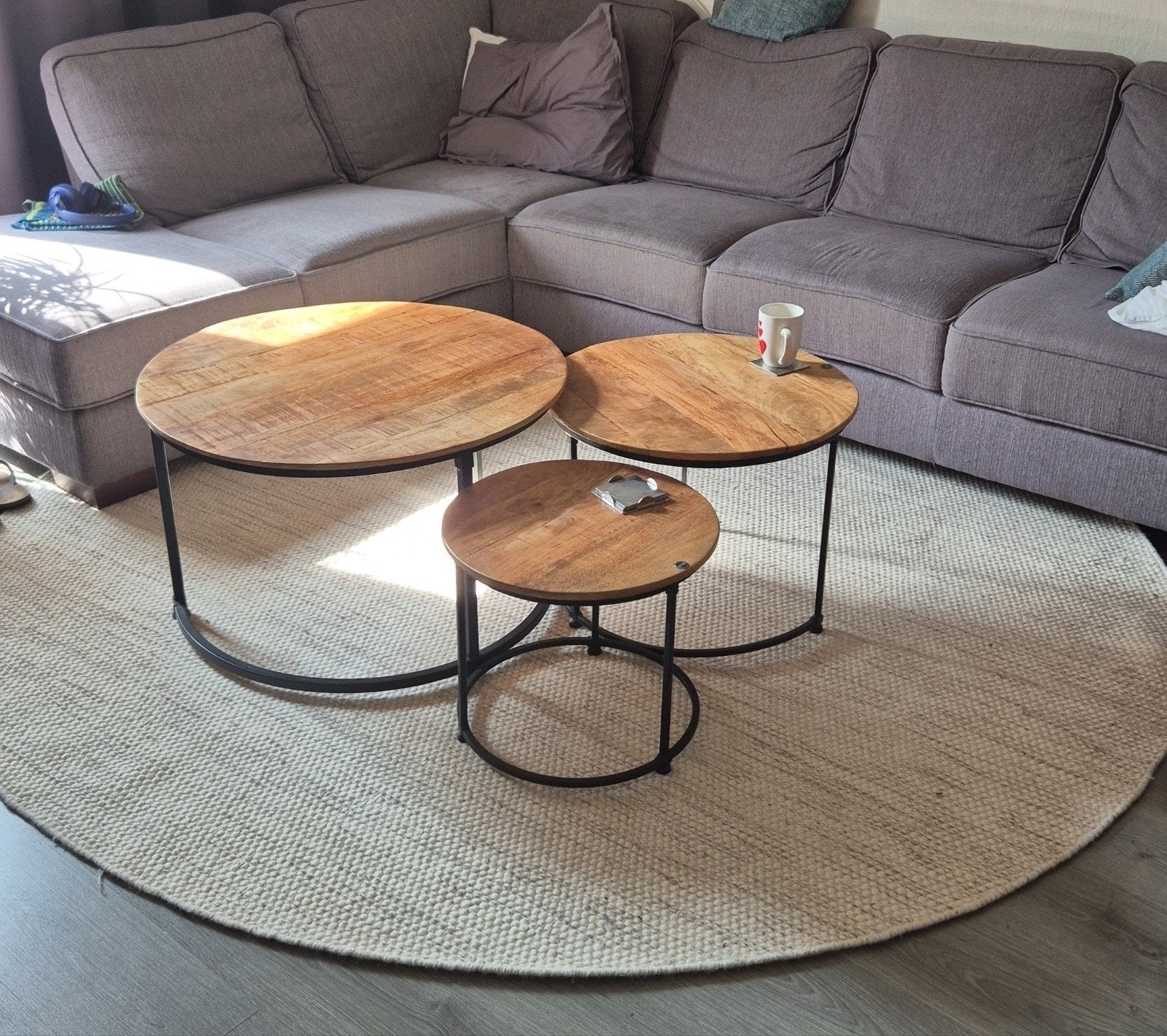 Vloerkleed tapijt  rocco wol 250cm, Huis en Inrichting, Ophalen, Rond, 200 cm of meer, Zo goed als nieuw