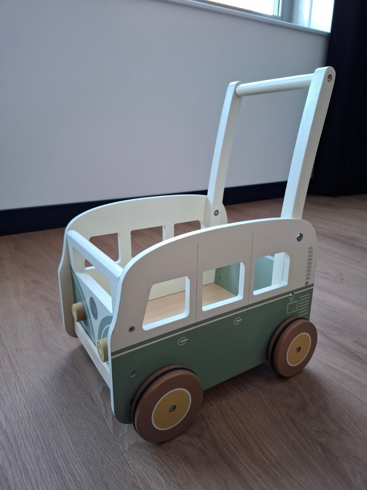 Little Dutch Houten loopwagen in de vorm van een busje, Kinderen en Baby's, Speelgoed | Houten speelgoed, Ophalen, Zo goed als nieuw