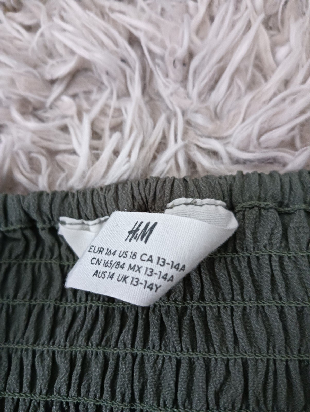 Kaki Groene Jumpsuit H&M - Broek 152, Top 164, Kinderen en Baby's, Kinderkleding | Maat 164, Meisje, H&M, Ophalen of Verzenden