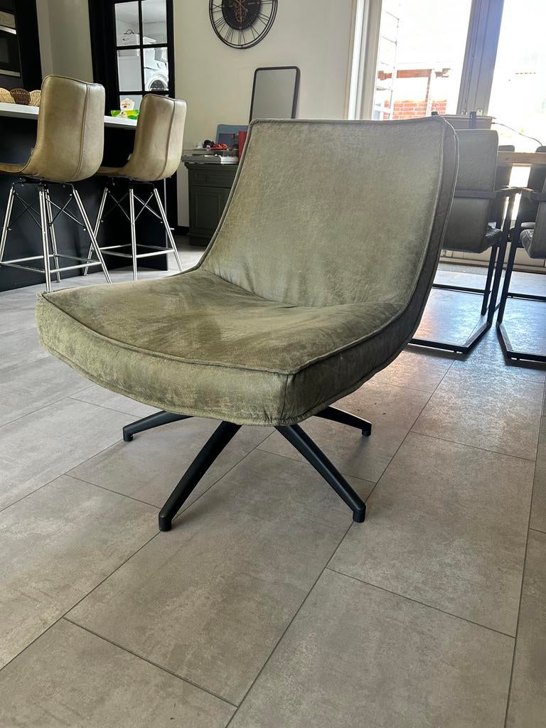 Draaifauteuil - Groen, Huis en Inrichting, Stoelen, Ophalen, Overige kleuren, Zo goed als nieuw, Eén