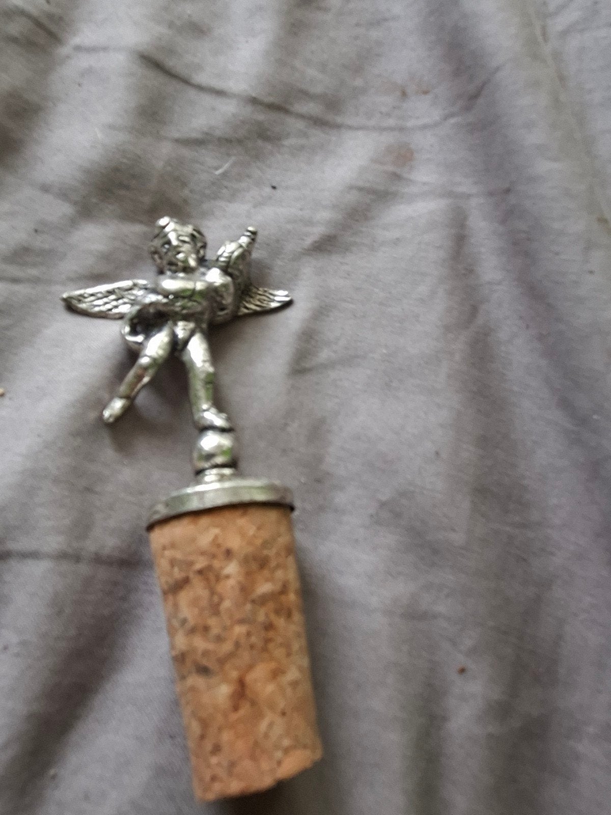 Wijnstopper met engel figuur, Antiek en Kunst, Ophalen of Verzenden