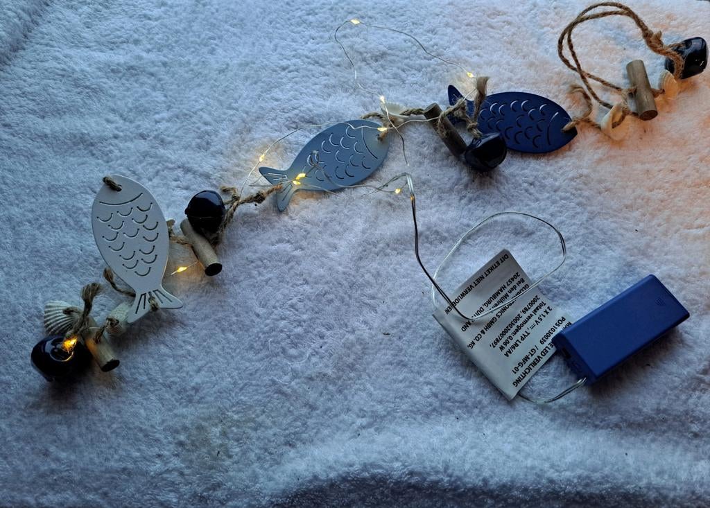 Vis decoratie lamp snoer, Huis en Inrichting, Lampen | Overige, Ophalen of Verzenden