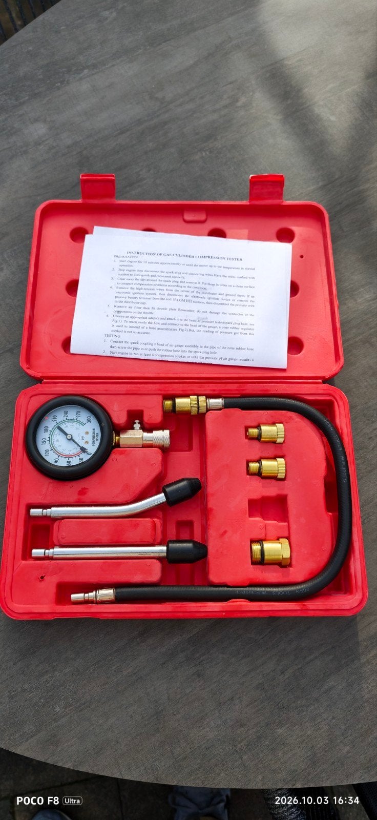 Compressietester set voor motor en auto - Nieuw, Ophalen of Verzenden, Nieuw, Universele onderdelen