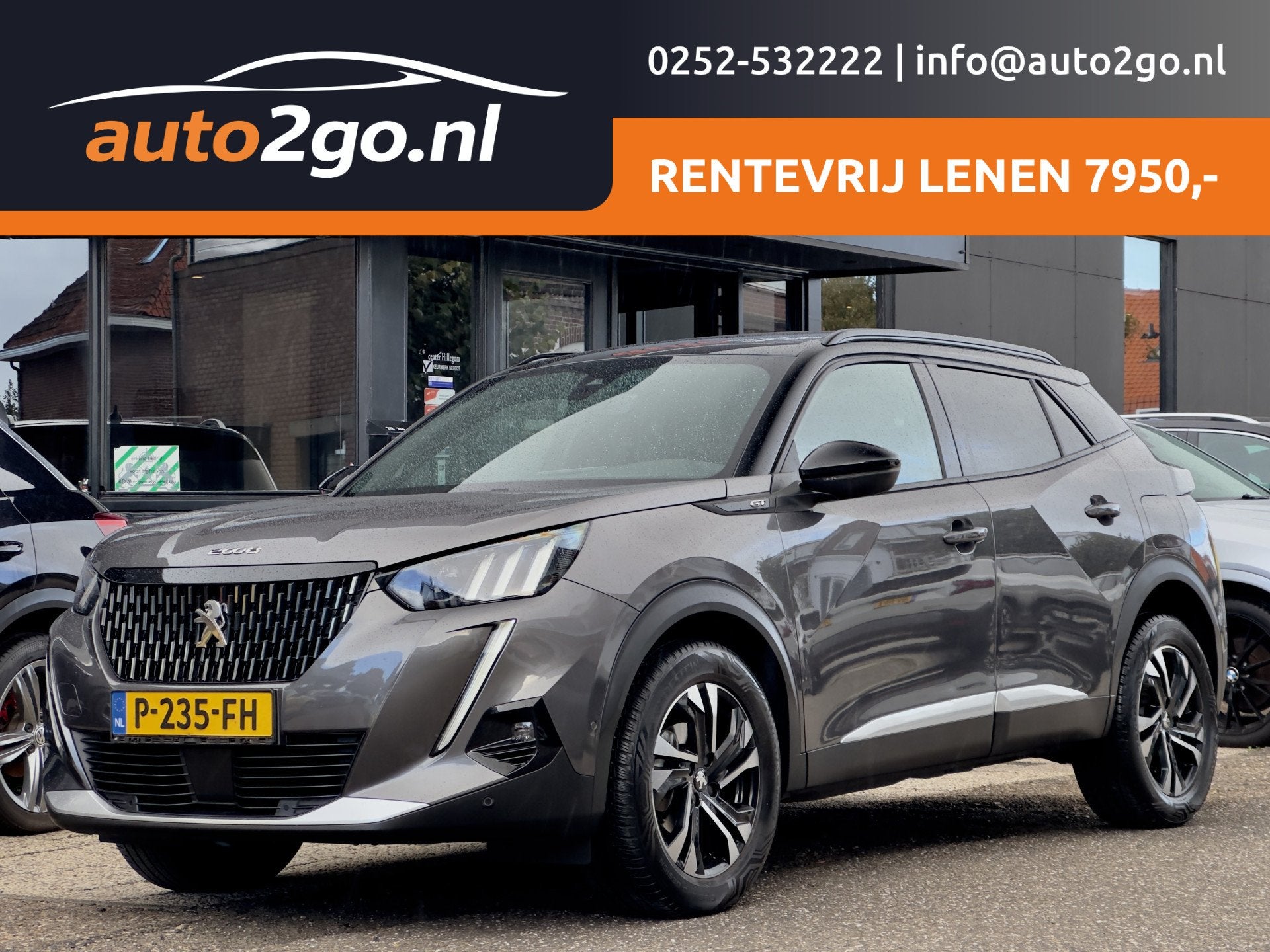 Peugeot 2008 1.2 AUT8 GT-LINE PANODAK LEDER NAVI CAMERA DIGI, Dealer onderhouden, Gebruikt, Euro 6, 1199 cc