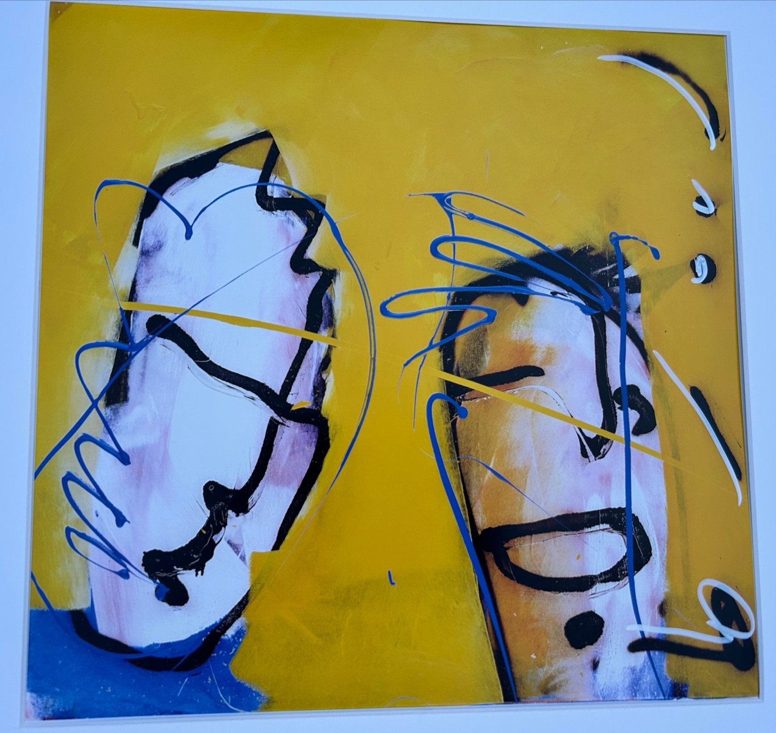 Herman Brood Hand gesigneerd werk Ingelijst met passe-partou, Antiek en Kunst, Met passe-partout, Ophalen of Verzenden, Portret en Figuren