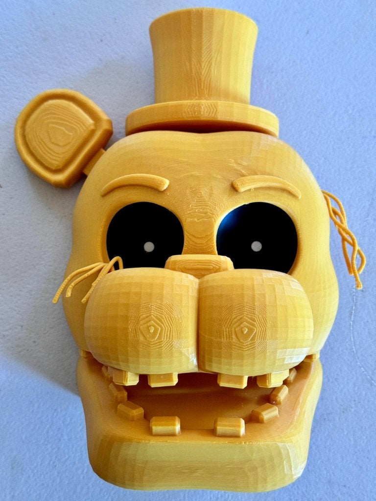 Golden freddy masker / hoofd FNAF, Ophalen of Verzenden, Zo goed als nieuw, Hengelo ov, 3demandstudios@gmail.com