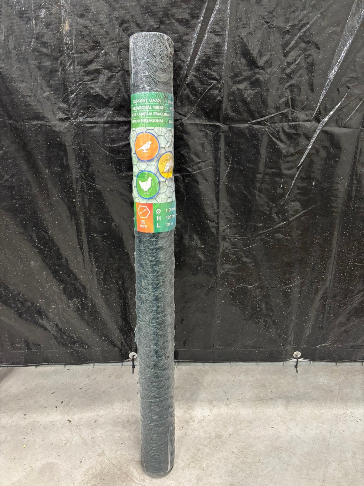 Kippengaas 1 meter hoog, 10 meter per rol, Groen!, Tuin en Terras, Gaas en Draad, Ophalen, Nieuw, 10 tot 20 meter, Gaas