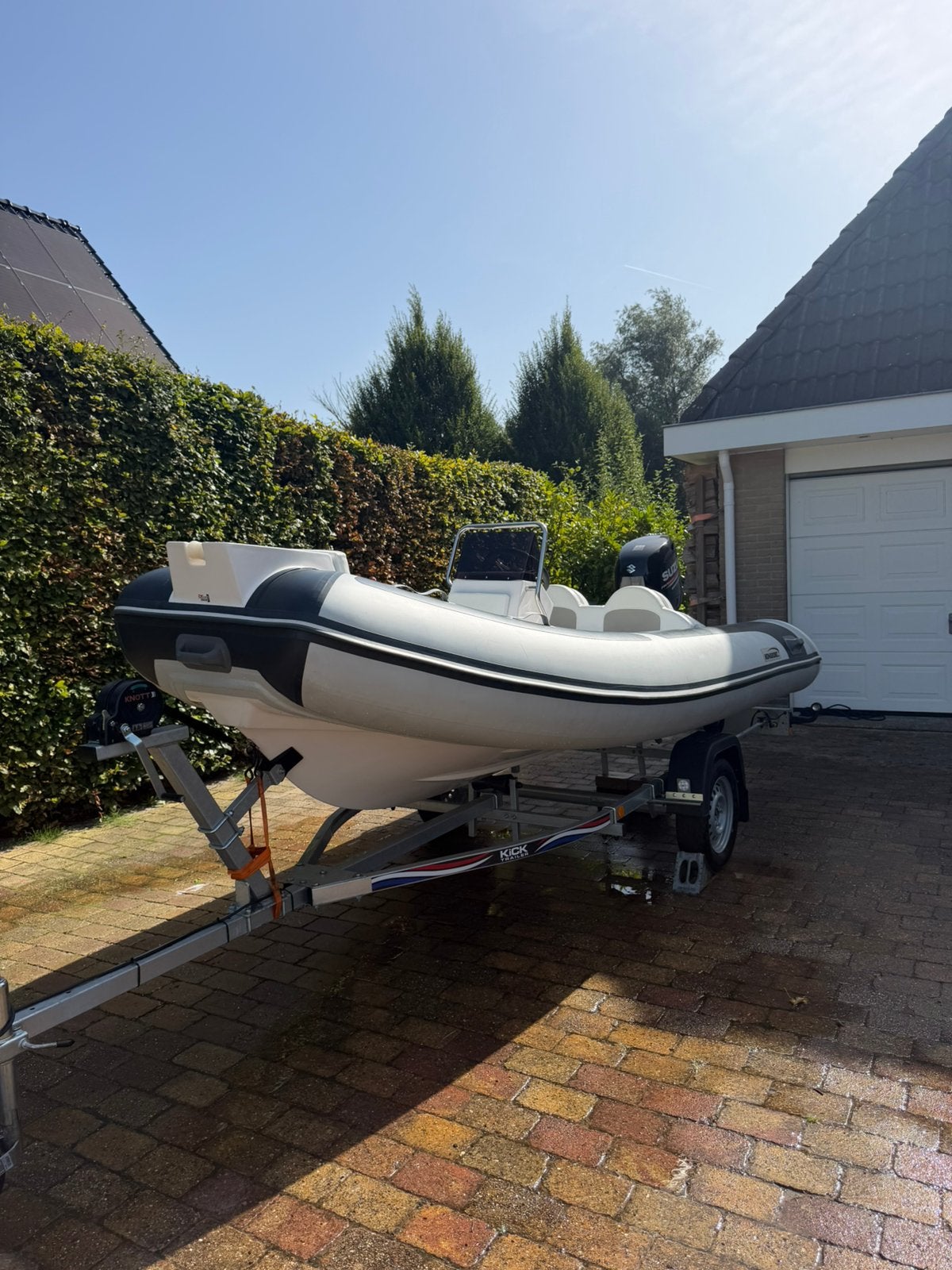 Nimarine mx-410 60 pk suzuki en trailer, Watersport en Boten, Peddels, Zo goed als nieuw, Nimarine, Ophalen