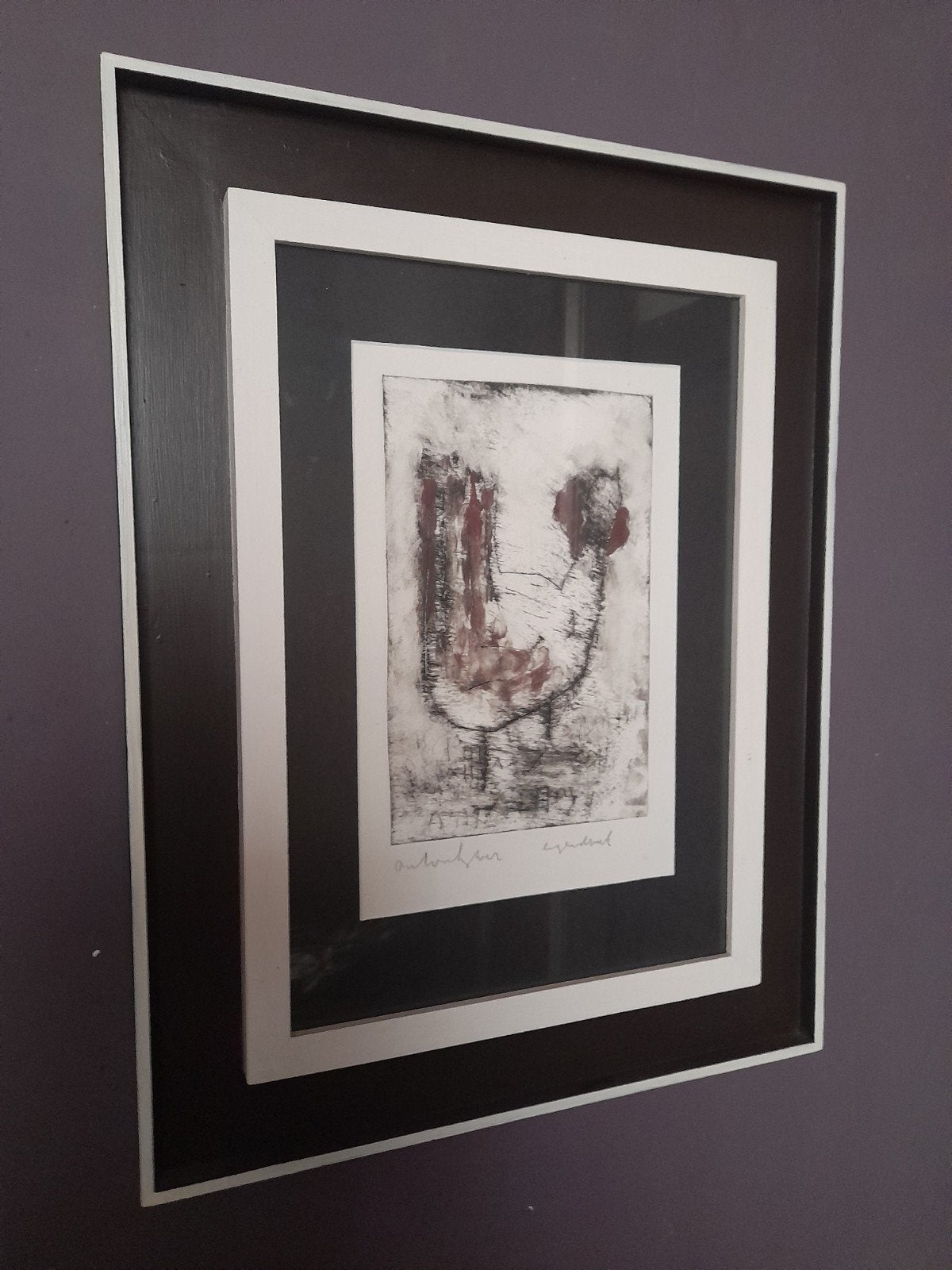Ets van Anton Heyboer. kip of haan., Antiek en Kunst, Ophalen