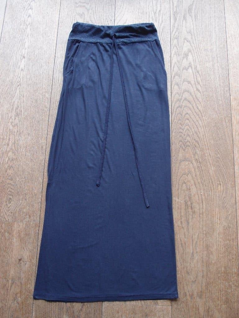 Super mooie lange dames Savinni rok zijsplit split maat M 38, Maat 38/40 (M), Savini, Blauw, Ophalen of Verzenden