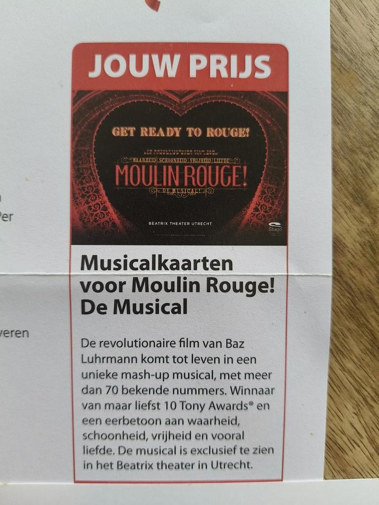 Musical Moulin Rouge, Twee personen