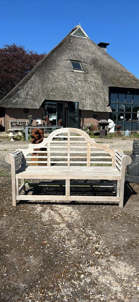 Luxe tuinbank teak mooie decoraties zitbank buiten, Tuin en Terras, Ophalen, Teakhout, Hoevesteenwijkerwold@gmail.com, Hesselingendijk 1, 8341TP Steenwijkerwold