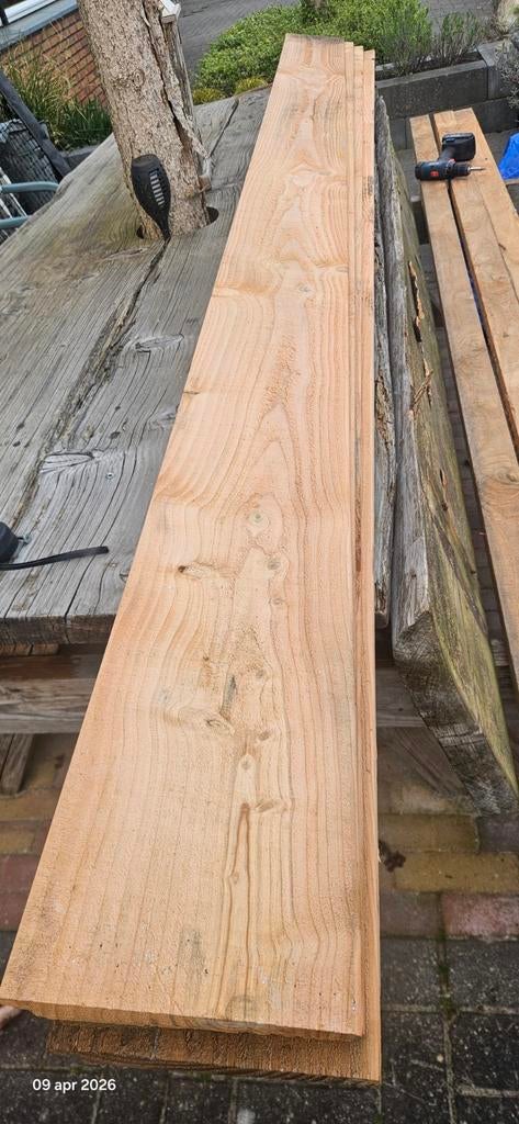 4 x Douglas Sponningplanken 18x300 mm, Ophalen, Nieuw, 250 cm of meer, Planken