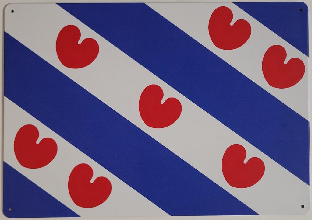 Friese vlag Friesland reclamebord van metaal wandbord deco, Diversen, Vlaggen en Wimpels, Info@deconoord.nl, Deco Noord, Nieuw